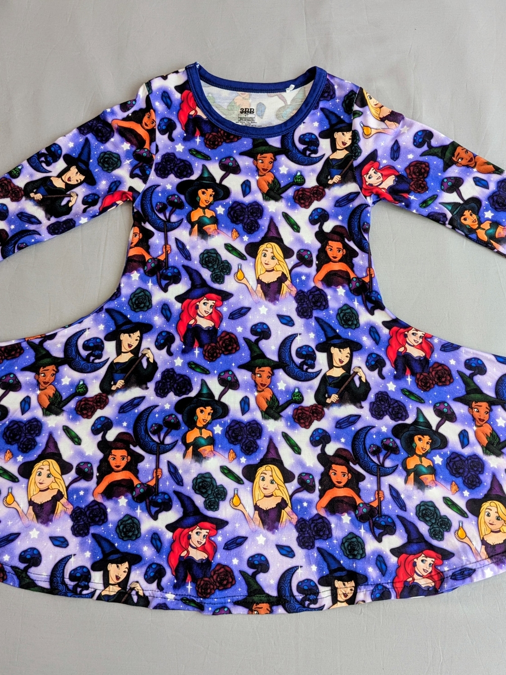 Bamboo Disney Princesses Halloween Long Sleeve Twirl Dress